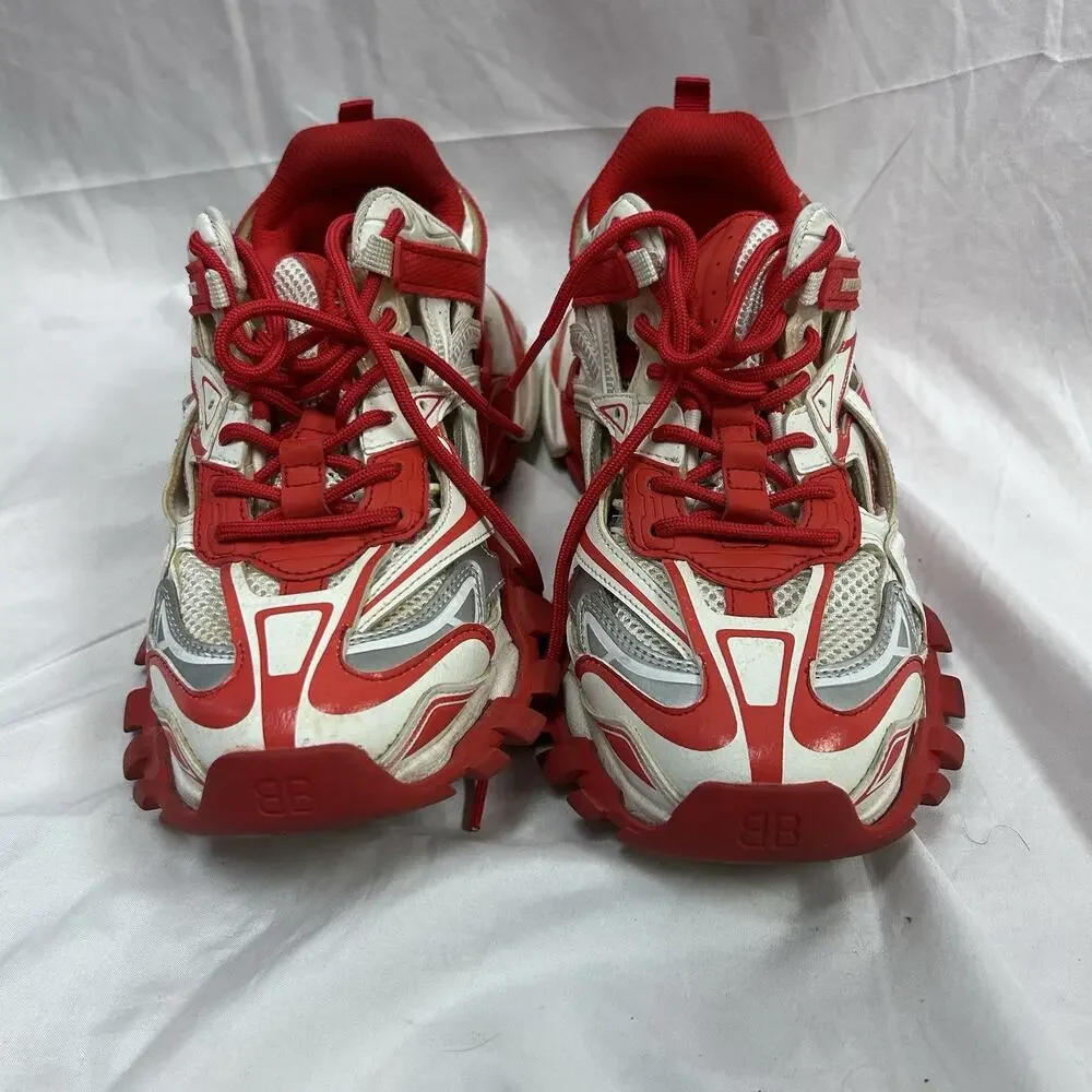 Balenciaga Track 2 Sneakers White Red EU 42 US 9 568614 Mens Shoes